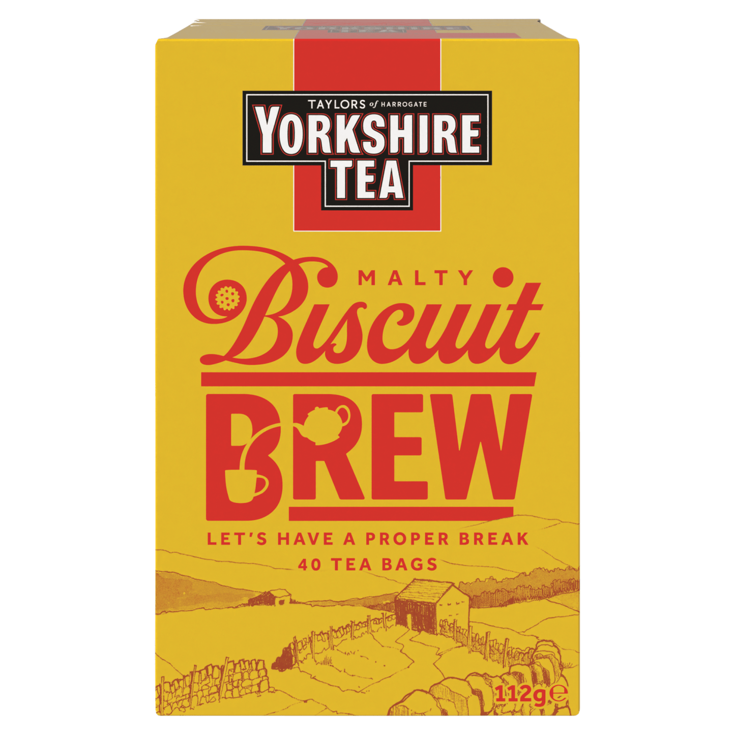 Taylors of Harrogate Yorkshire Tea Malty Biscuit Brew 40 Tea Bags 112g - UK Food & Drink - 615357123403