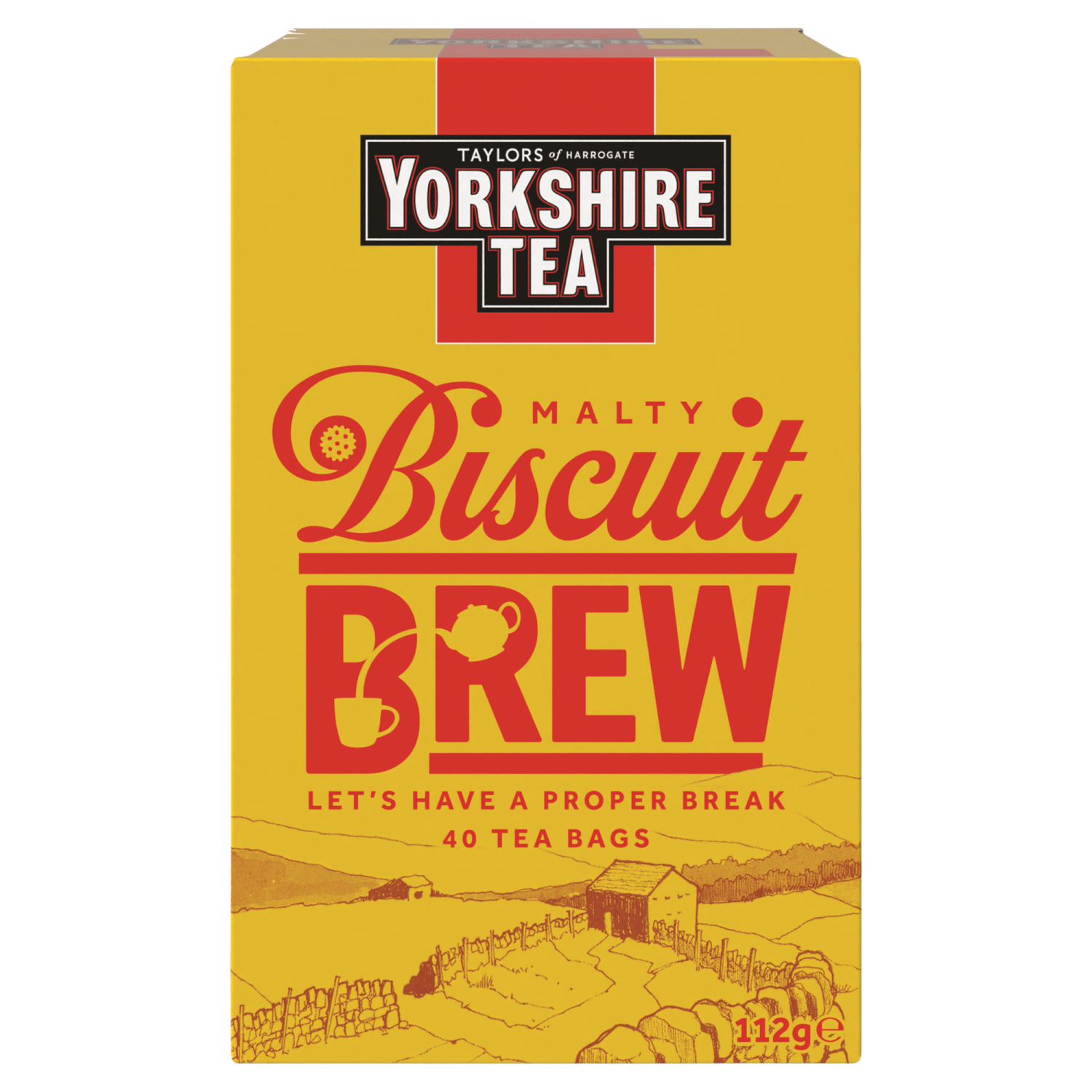 Taylors of Harrogate Yorkshire Tea Malty Biscuit Brew 40 Tea Bags 112g - UK Food & Drink - 615357123403