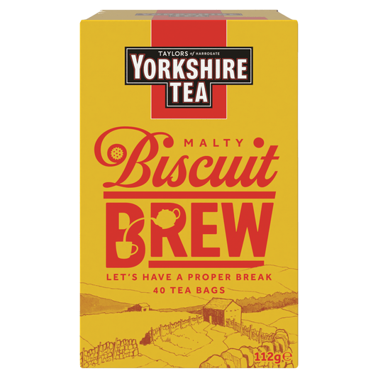 Taylors of Harrogate Yorkshire Tea Malty Biscuit Brew 40 Tea Bags 112g - UK Food & Drink - 615357123403
