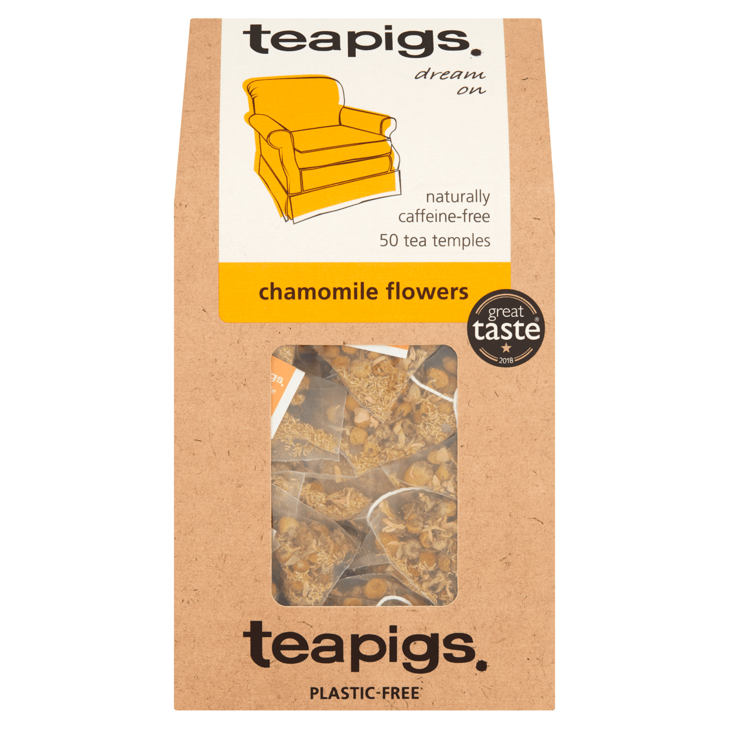 Teapigs Chamomile Flowers 50 Biodegradable Tea Temples 75g - UK Food & Drink - 5060136753046