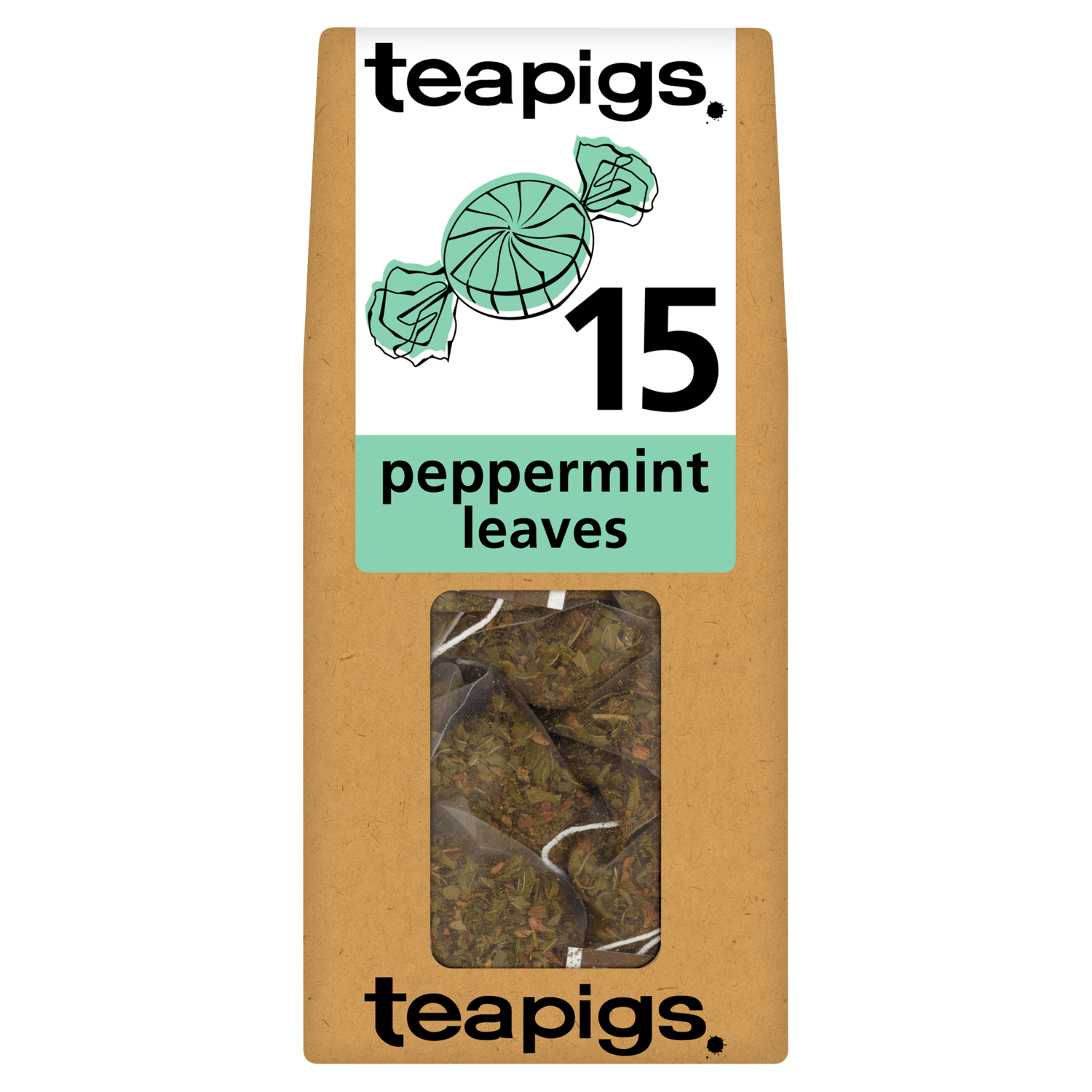 Teapigs Peppermint Leaves Tea Temples 15 x 2g (30g) - UK Food & Drink - 5060136750144