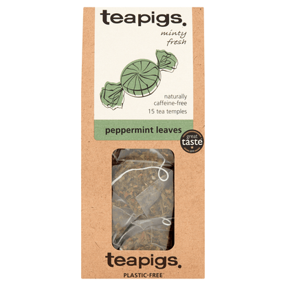 Teapigs Peppermint Leaves Tea Temples 15 x 2g (30g) - UK Food & Drink - 5060136750144