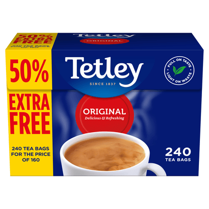 Tetley 240 Original Tea Bags 750g - UK Food & Drink - 5000208004959