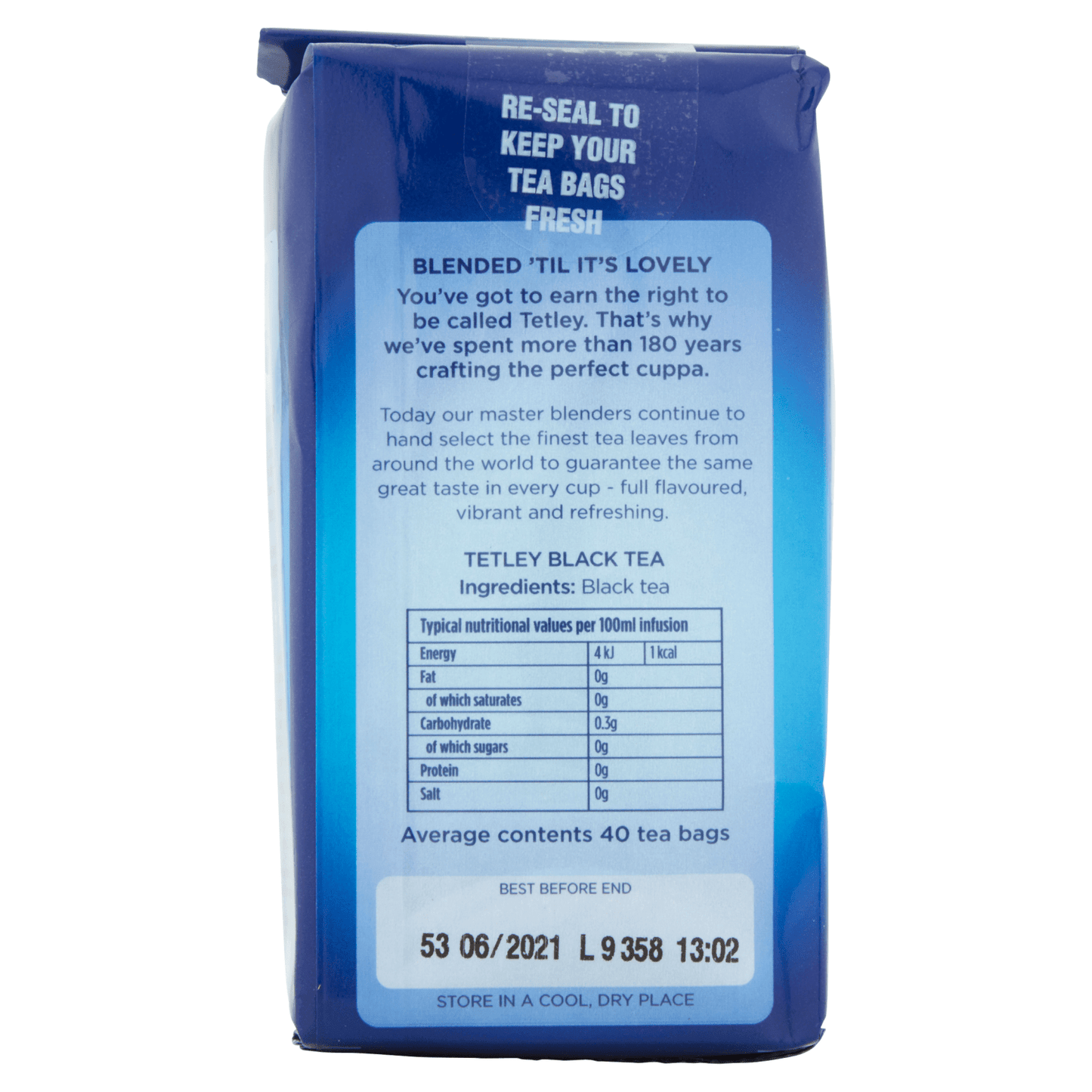 Tetley 40 Original Tea Bags 125g - UK Food & Drink - 5000208025497