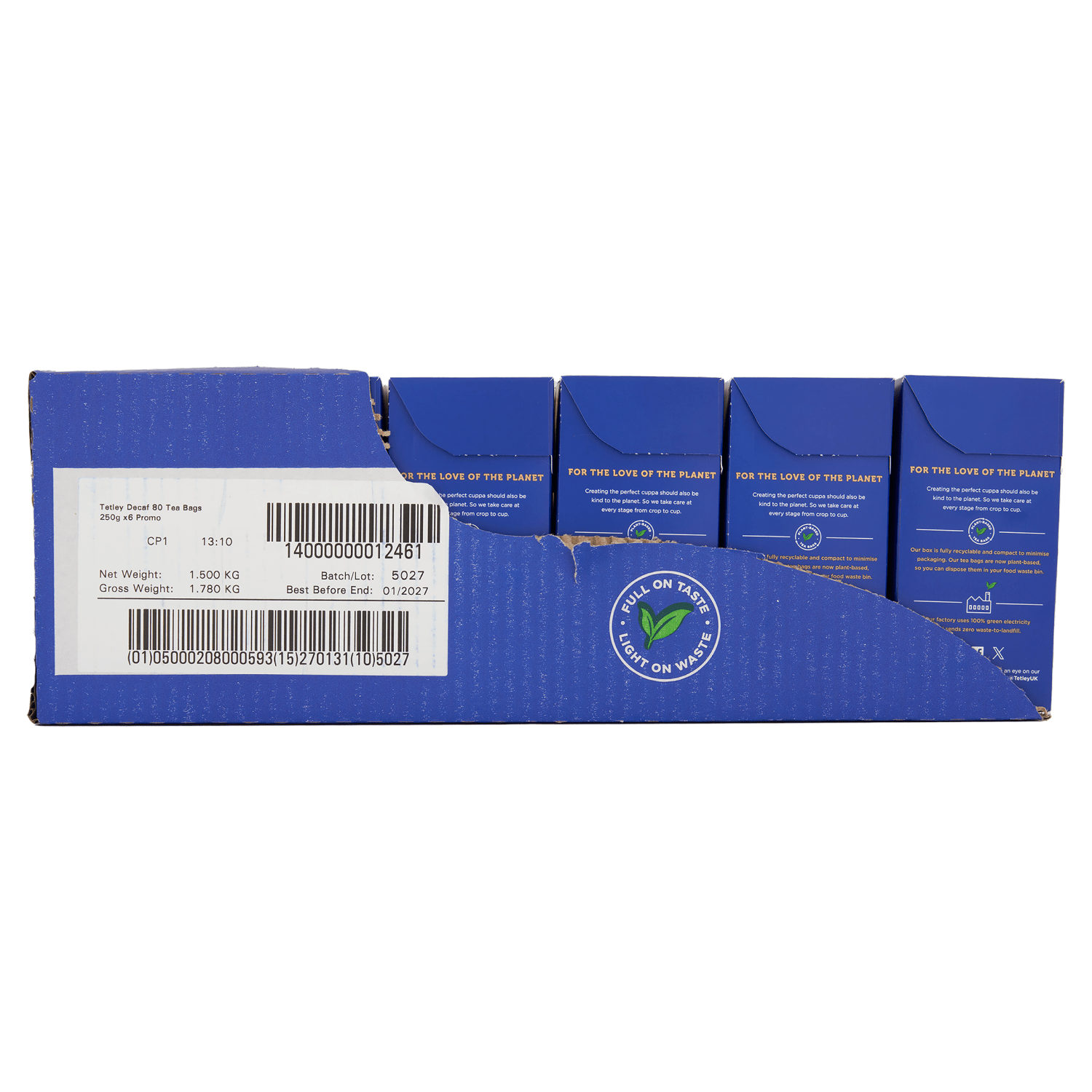 Tetley 80 Decaf Tea Bags 250g - UK Food & Drink - 5000208002450