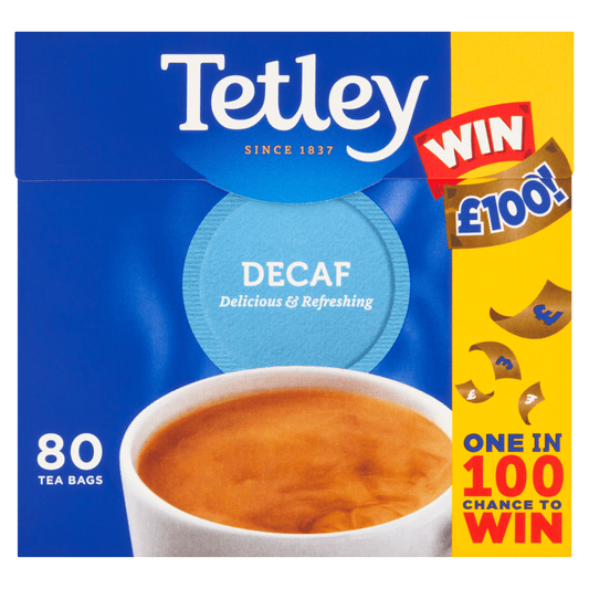 Tetley 80 Decaf Tea Bags 250g - UK Food & Drink - 5000208002450