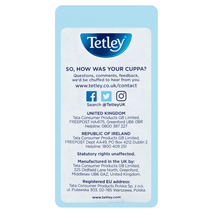 Tetley Decaf 40 Tea Bags 125g - UK Food & Drink - 5000208002436