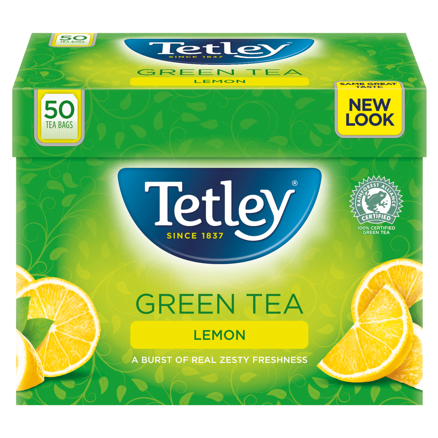 Tetley Green Tea Lemon Tea Bags x50 - UK Food & Drink - 5000208065103