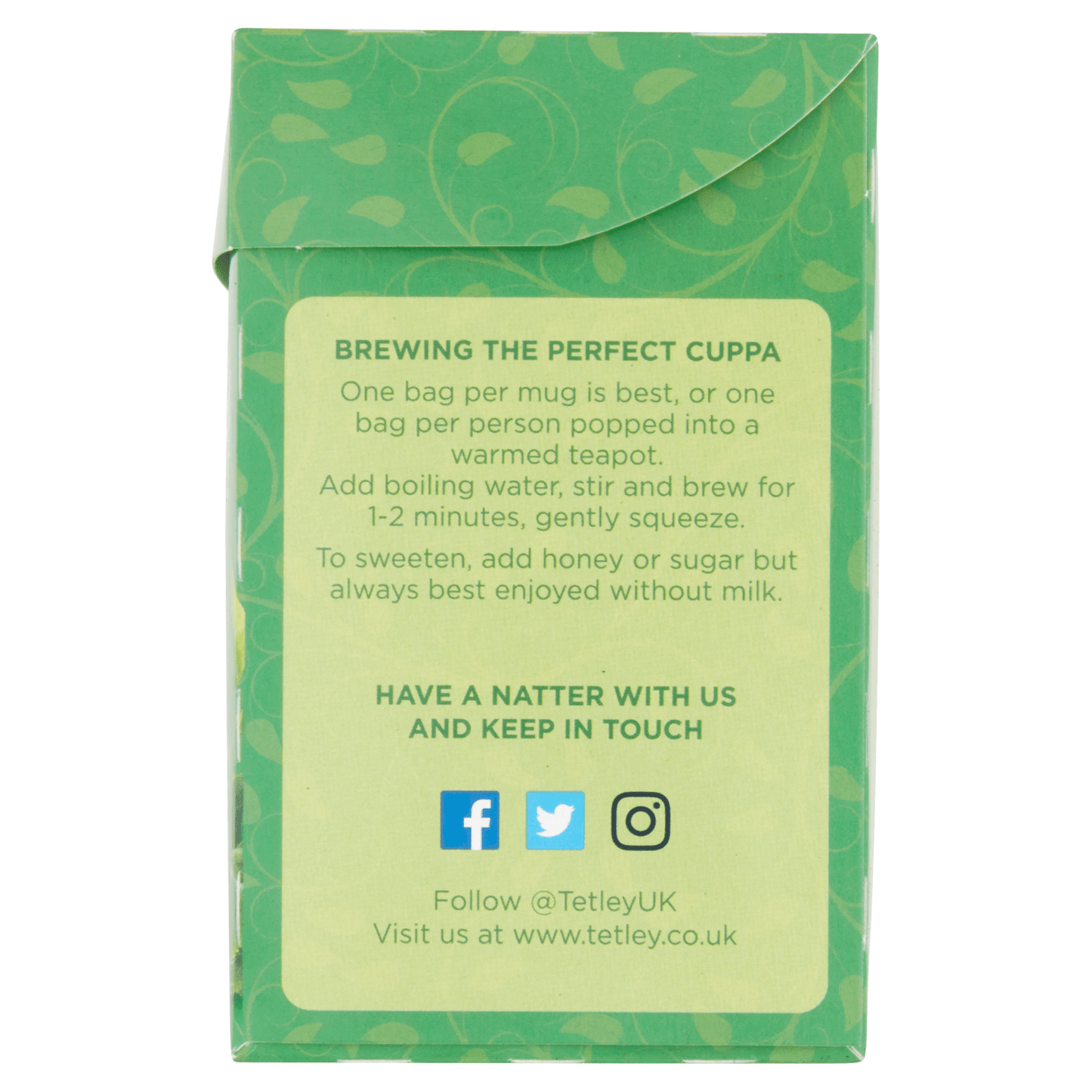 Tetley Green Tea Pure Green 50 Tea Bags 100g - UK Food & Drink - 5000208050987