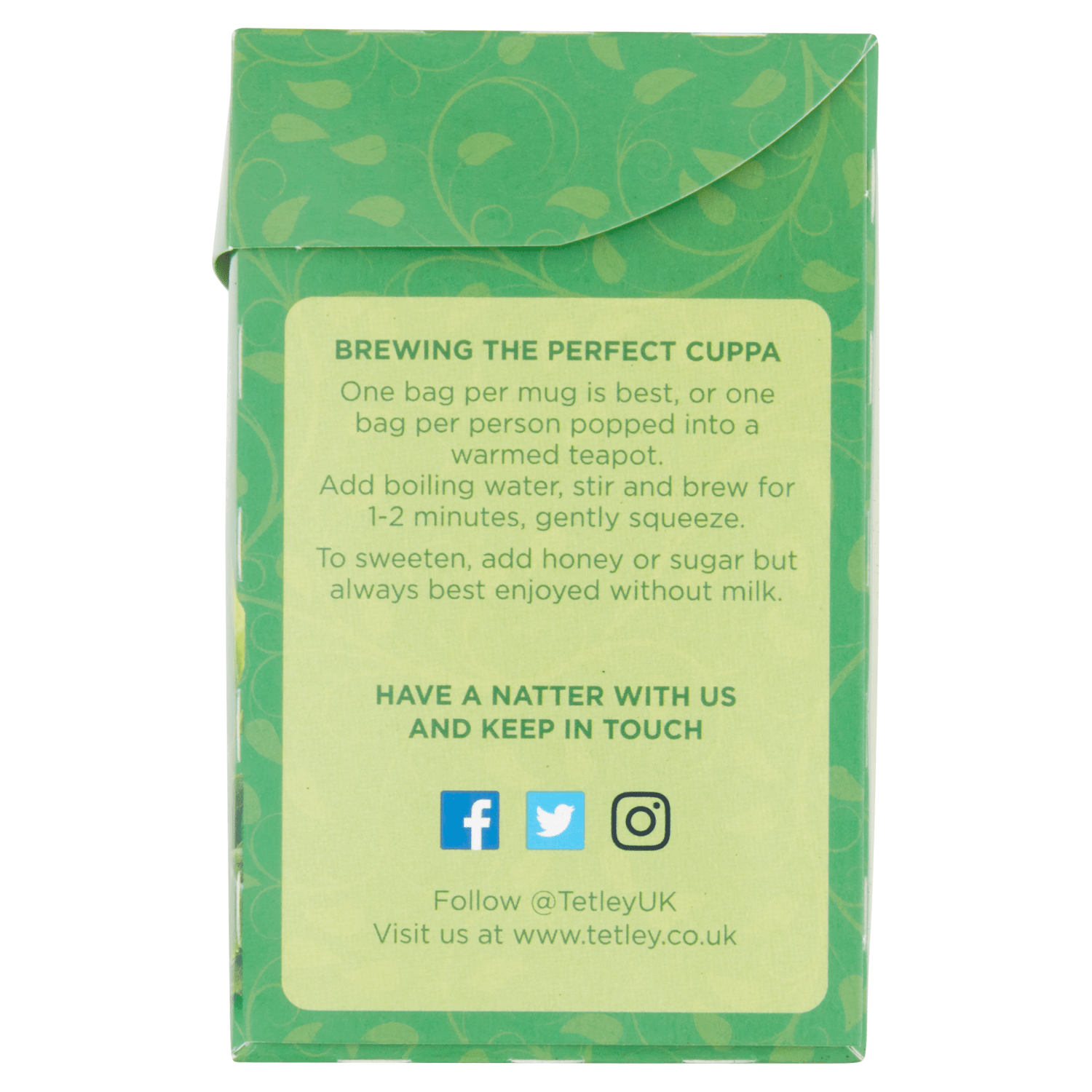 Tetley Green Tea Pure Green 50 Tea Bags 100g - UK Food & Drink - 5000208050987