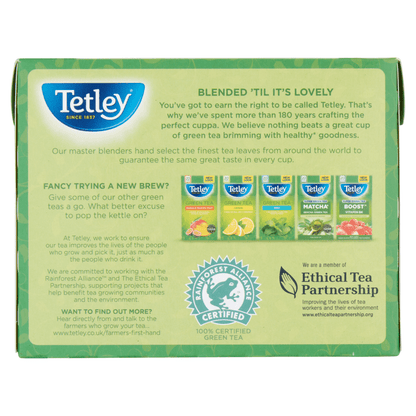 Tetley Green Tea Pure Green 50 Tea Bags 100g - UK Food & Drink - 5000208050987