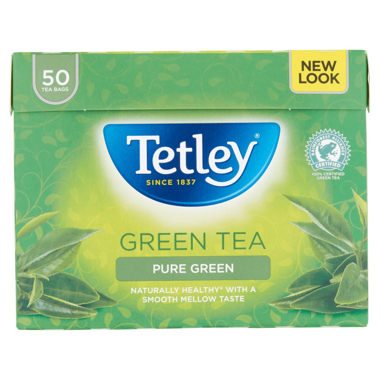 Tetley Green Tea Pure Green 50 Tea Bags 100g - UK Food & Drink - 5000208050987