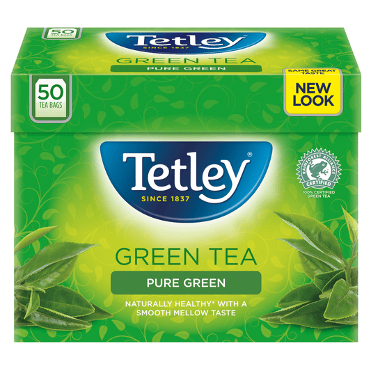 Tetley Green Tea Pure Green 50 Tea Bags 100g - UK Food & Drink - 5000208050987