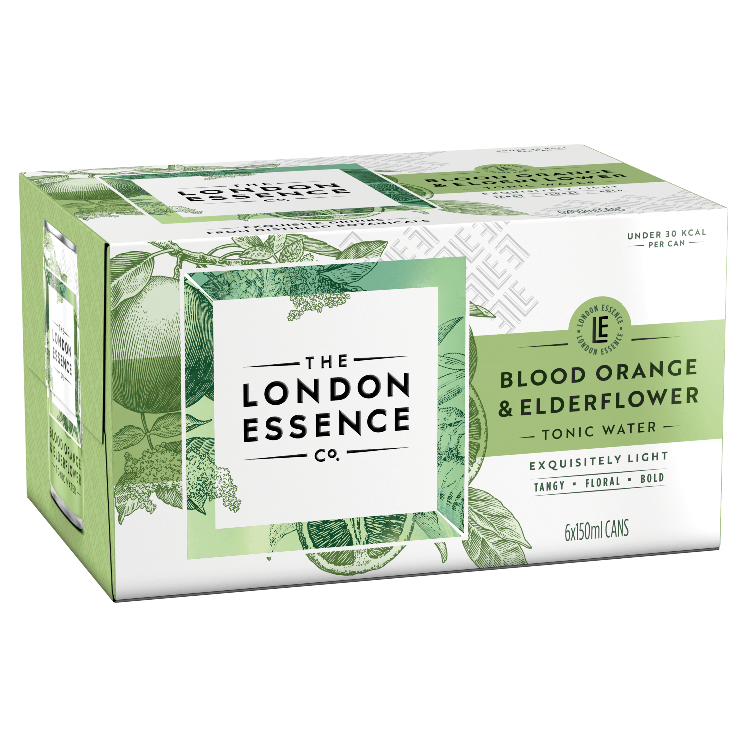 The London Essence Co. Blood Orange & Elderflower Tonic Water 6 x 150ml - UK Food & Drink - 5010102241114