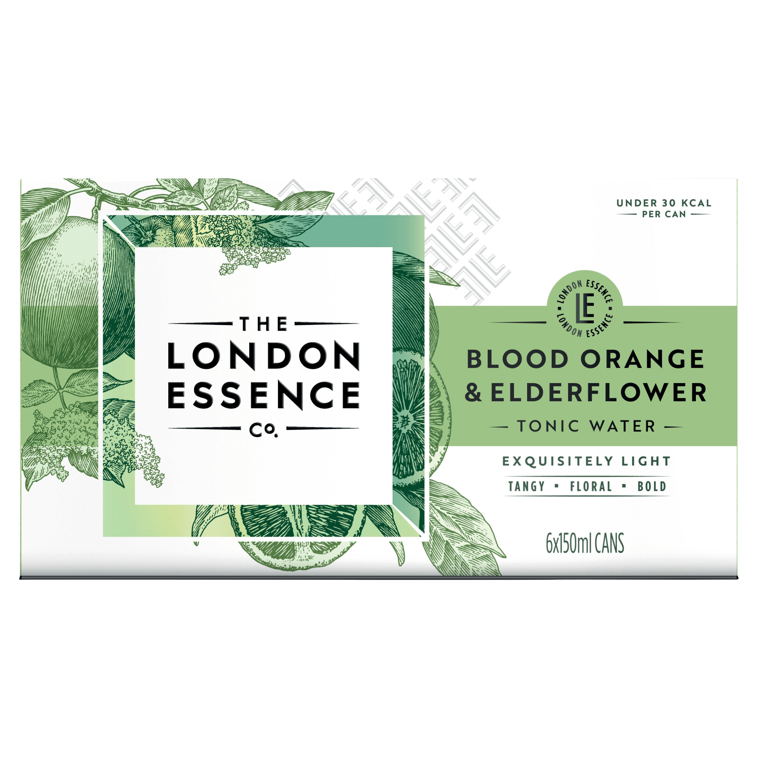 The London Essence Co. Blood Orange & Elderflower Tonic Water 6 x 150ml - UK Food & Drink - 5010102241114