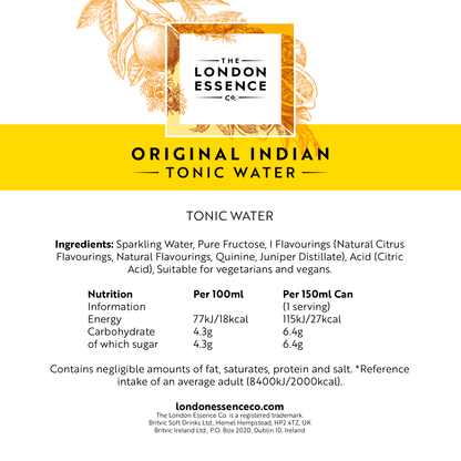 The London Essence Co. Original Indian Tonic Water 6 x 150ml - UK Food & Drink - 5010102242241
