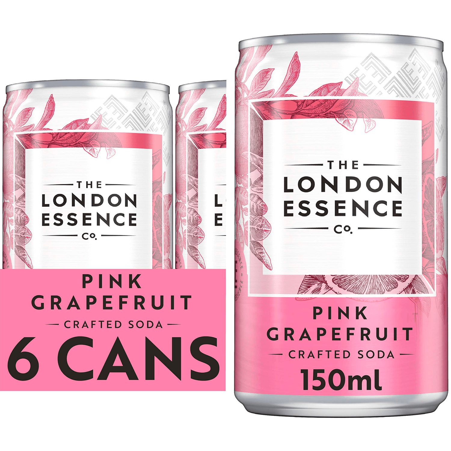 The London Essence Co. Pink Grapefruit Crafted Soda 6 x 150ml - UK Food & Drink - 5010102245365