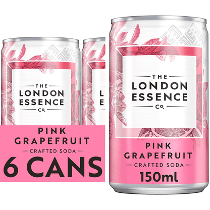 The London Essence Co. Pink Grapefruit Crafted Soda 6 x 150ml - UK Food & Drink - 5010102245365