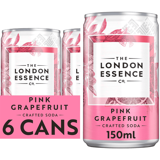 The London Essence Co. Pink Grapefruit Crafted Soda 6 x 150ml - UK Food & Drink - 5010102245365