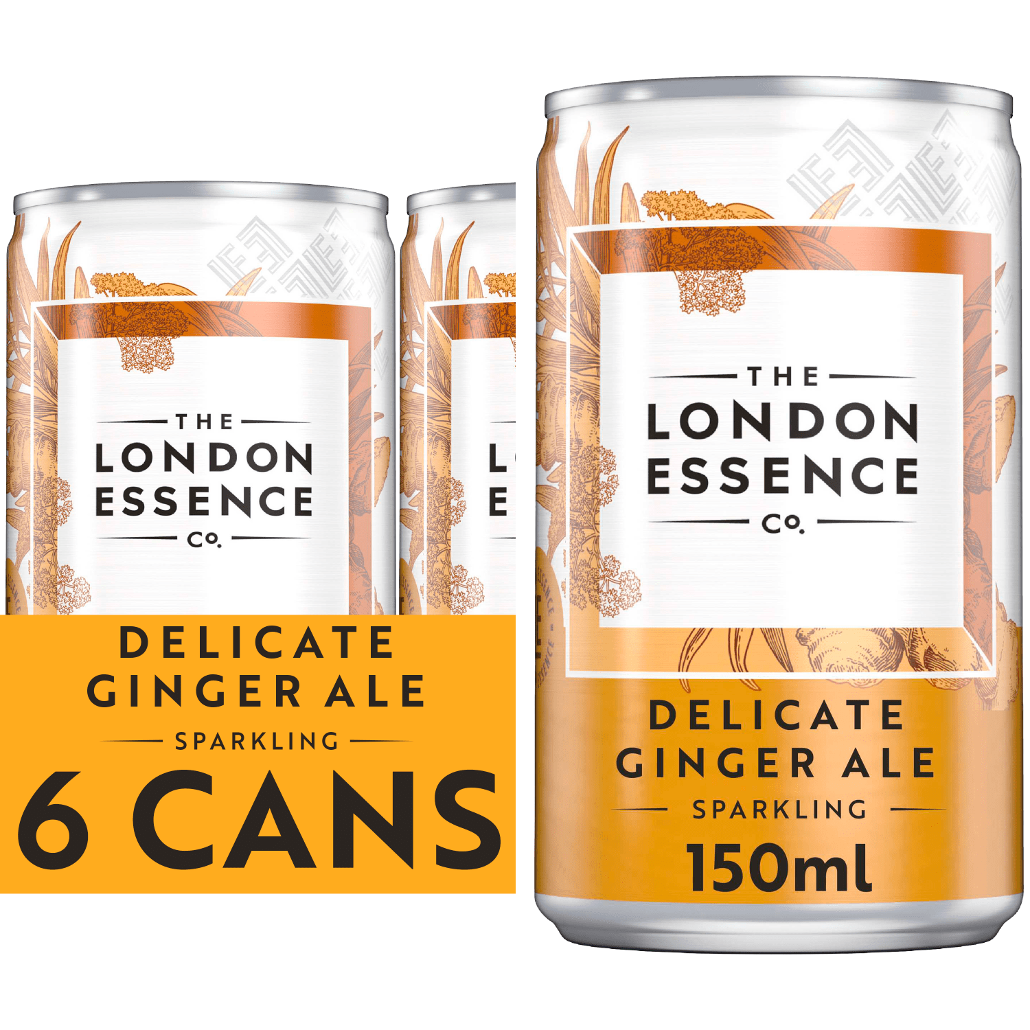 The London Essence Co. Sparkling Delicate Ginger Ale 6 x 150ml - UK Food & Drink - 5010102243842