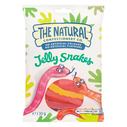 The Natural Confectionery Co. Jelly Snakes Gum And Candy 130 Gr - UK Food & Drink - 7622201730352