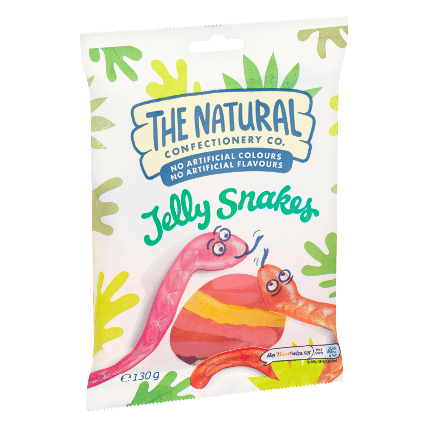 The Natural Confectionery Co. Jelly Snakes Gum And Candy 130 Gr - UK Food & Drink - 7622201730352
