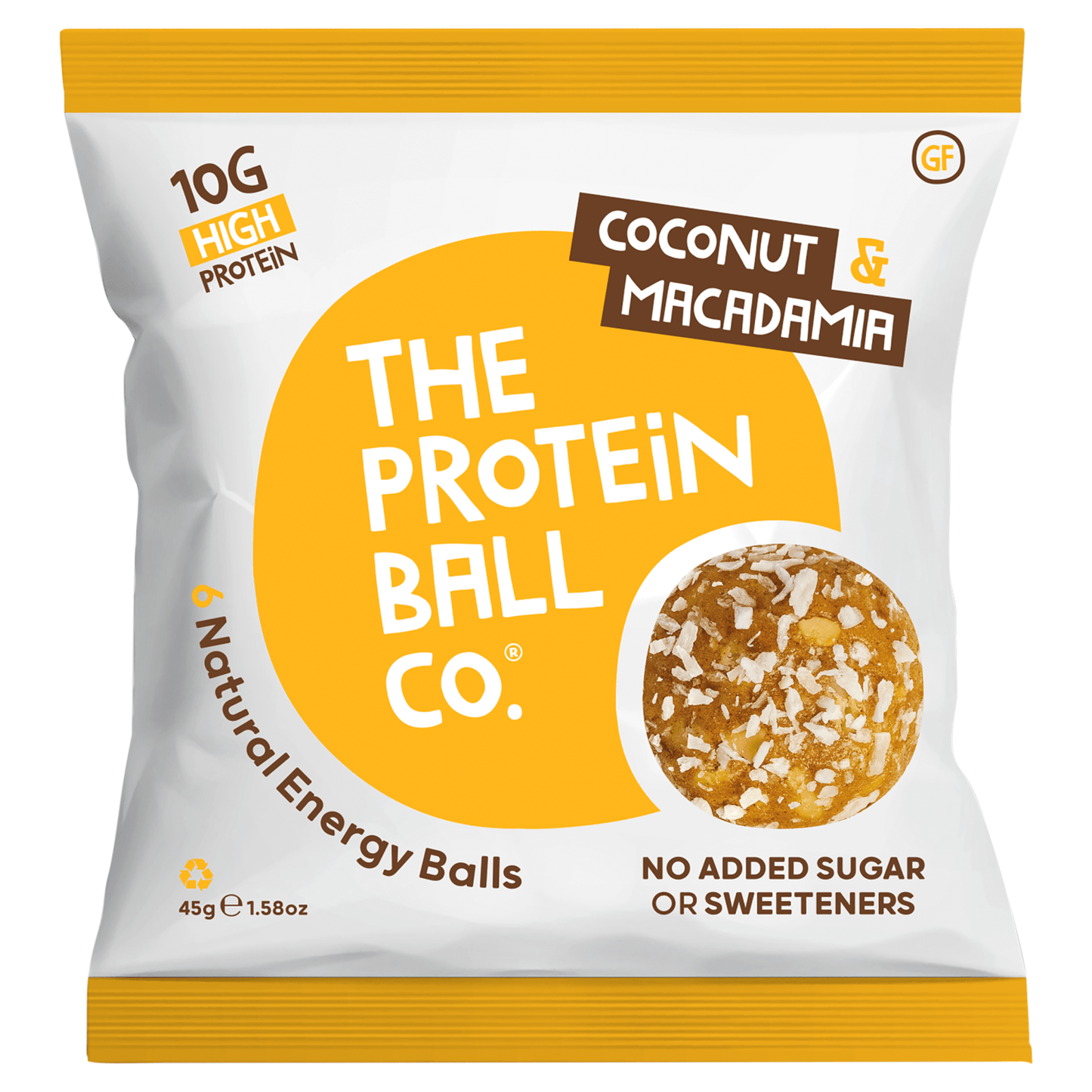 The Protein Ball Co Coconut & Macadamia Balls - UK Food & Drink - 813047020036