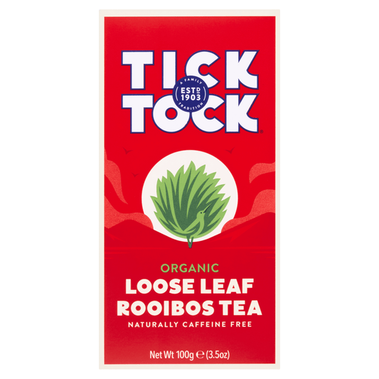 Tick Tock Loose Leaf Rooibos Organic Tea 100g - UK Food & Drink - 5032558003818
