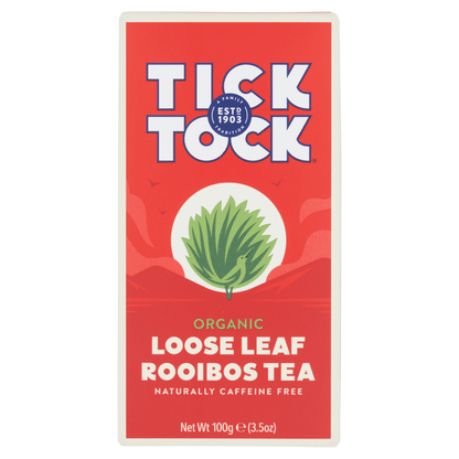 Tick Tock Loose Leaf Rooibos Organic Tea 100g - UK Food & Drink - 5032558003818