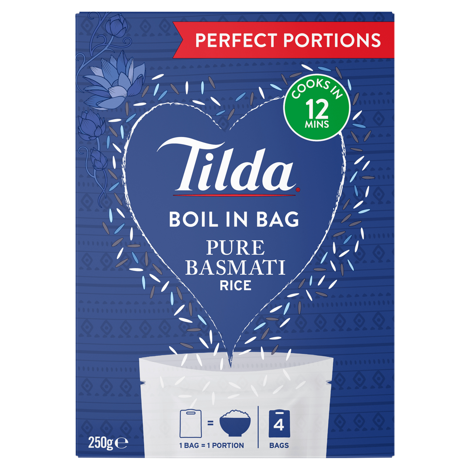 Tilda Boil in Bag Pure Basmati Rice 250g - UK Food & Drink - 5011157090313