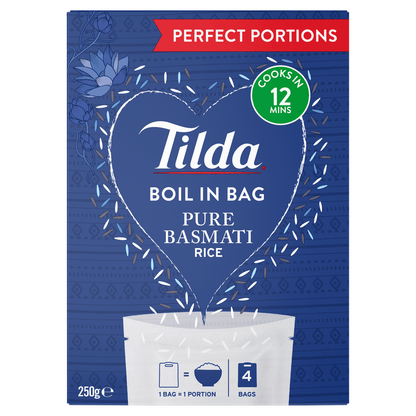 Tilda Boil in Bag Pure Basmati Rice 250g - UK Food & Drink - 5011157090313
