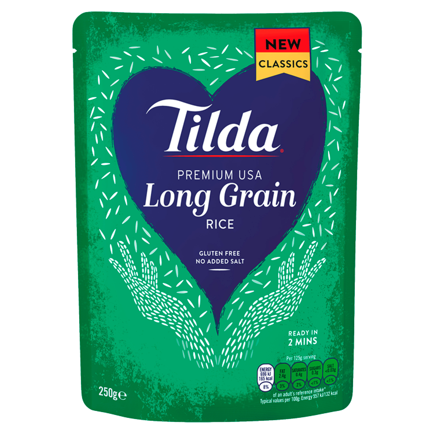 Tilda Classics Long Grain Rice 250g - UK Food & Drink - 5011157995472
