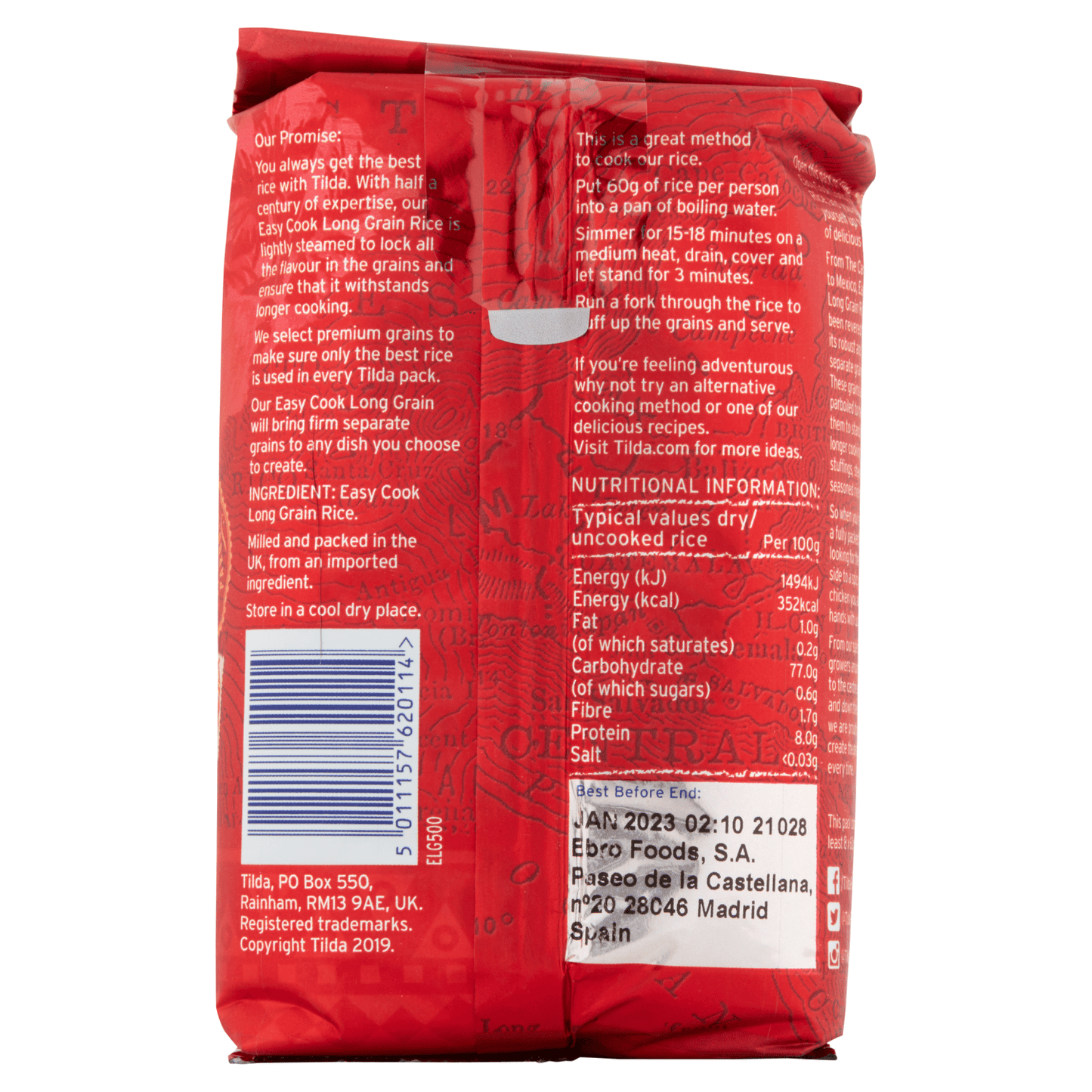 Tilda Easy Cook Long Grain 500g - UK Food & Drink - 5011157620114