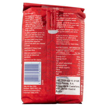 Tilda Easy Cook Long Grain 500g - UK Food & Drink - 5011157620114