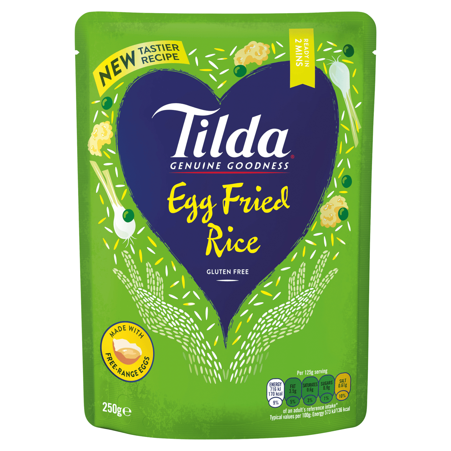 Tilda Microwave Egg Fried Rice 250g - UK Food & Drink - 5011157888125