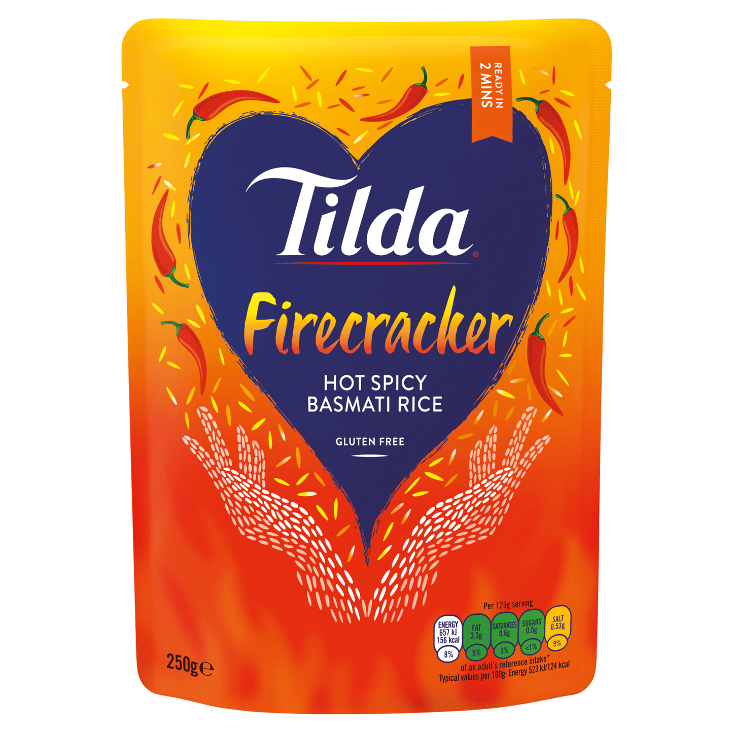 Tilda Microwave Hot Firecracker Basmati Rice 250g - UK Food & Drink - 5011157993645