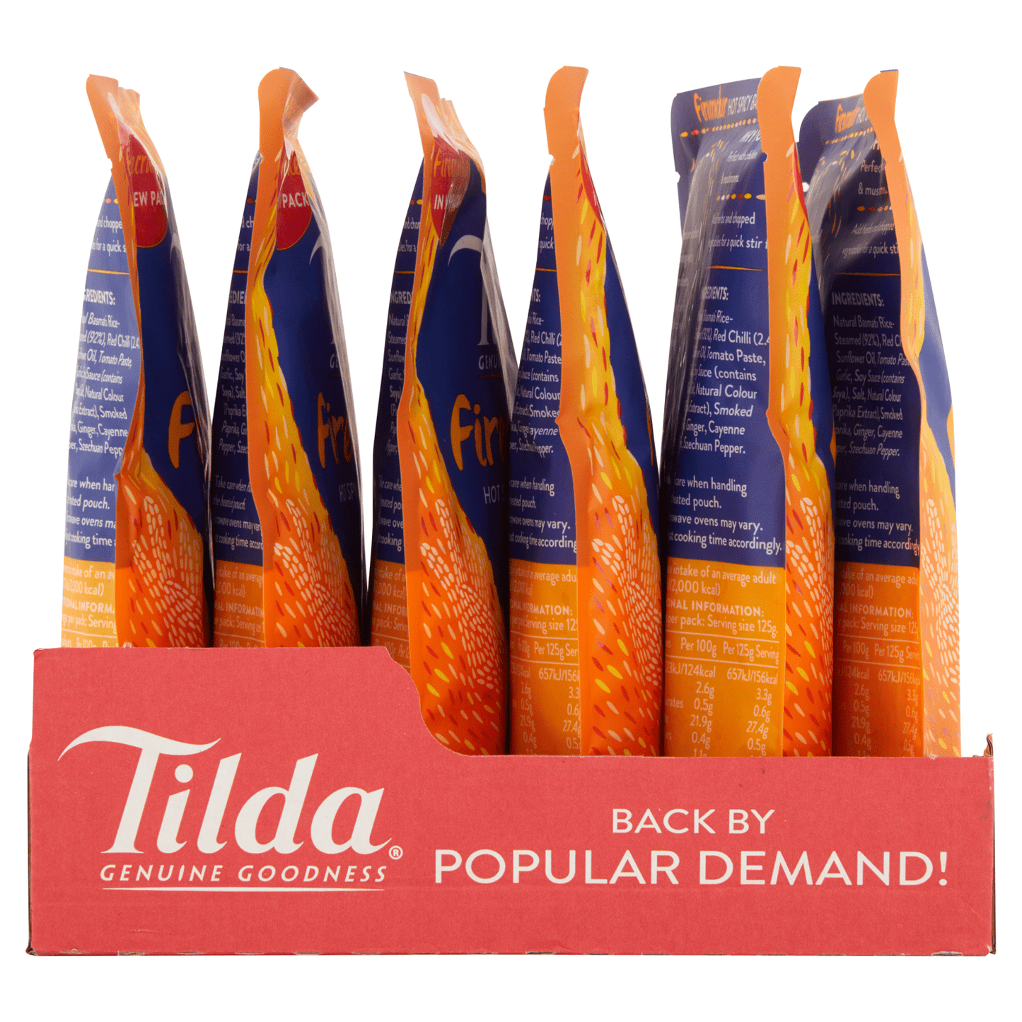 Tilda Microwave Hot Firecracker Basmati Rice 250g - UK Food & Drink - 5011157993645