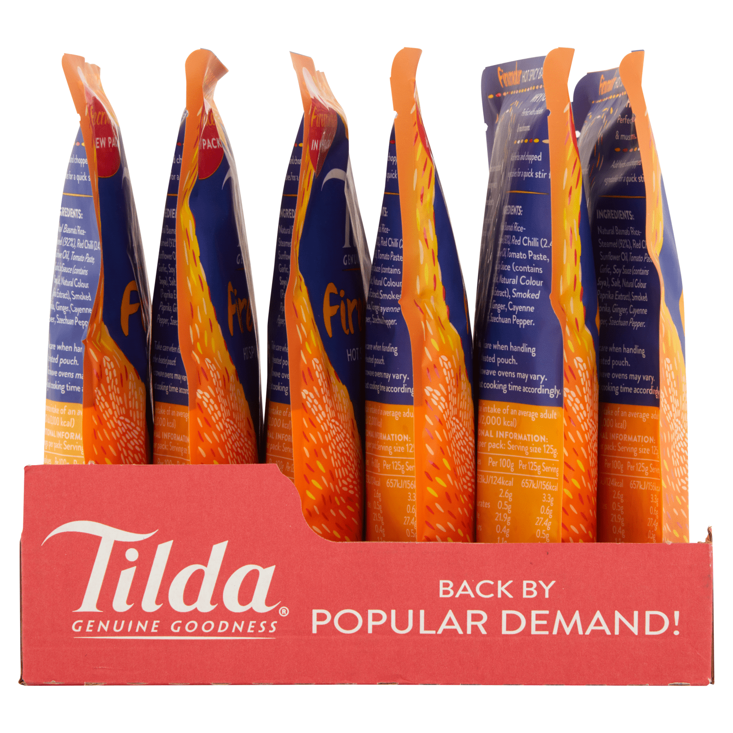 Tilda Microwave Hot Firecracker Basmati Rice 250g - UK Food & Drink - 5011157993645