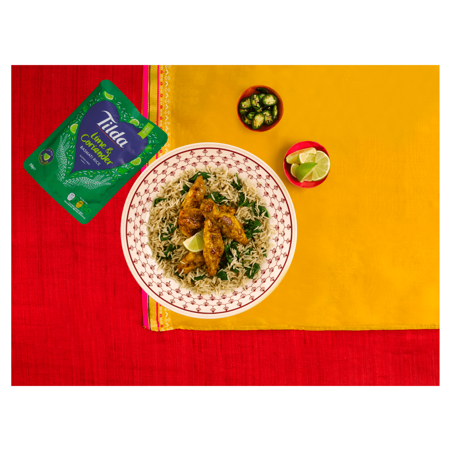 Tilda Microwave Lime and Coriander Basmati Rice 250g - UK Food & Drink - 5011157888163