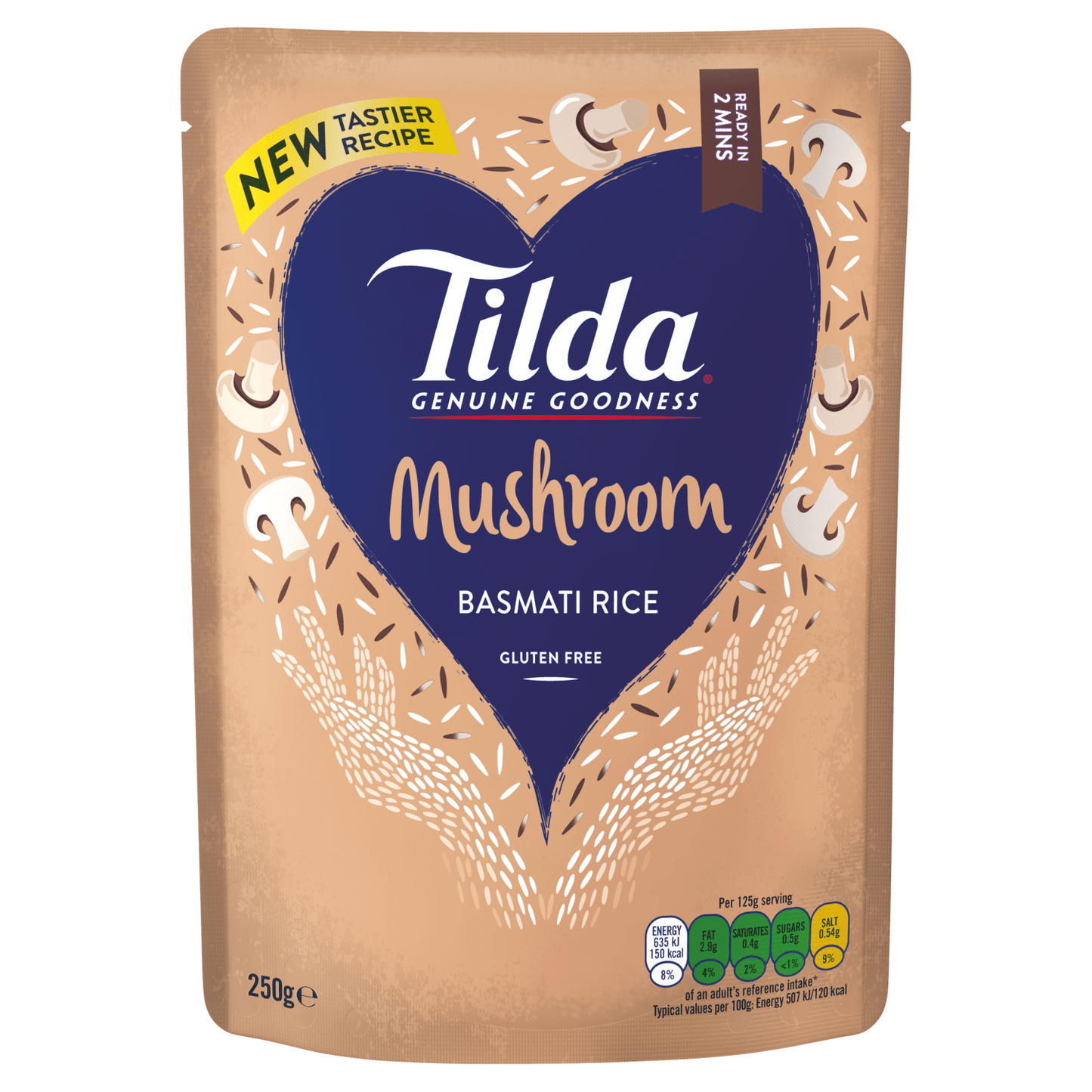 Tilda Microwave Mushroom Basmati Rice 250g - UK Food & Drink - 5011157888170