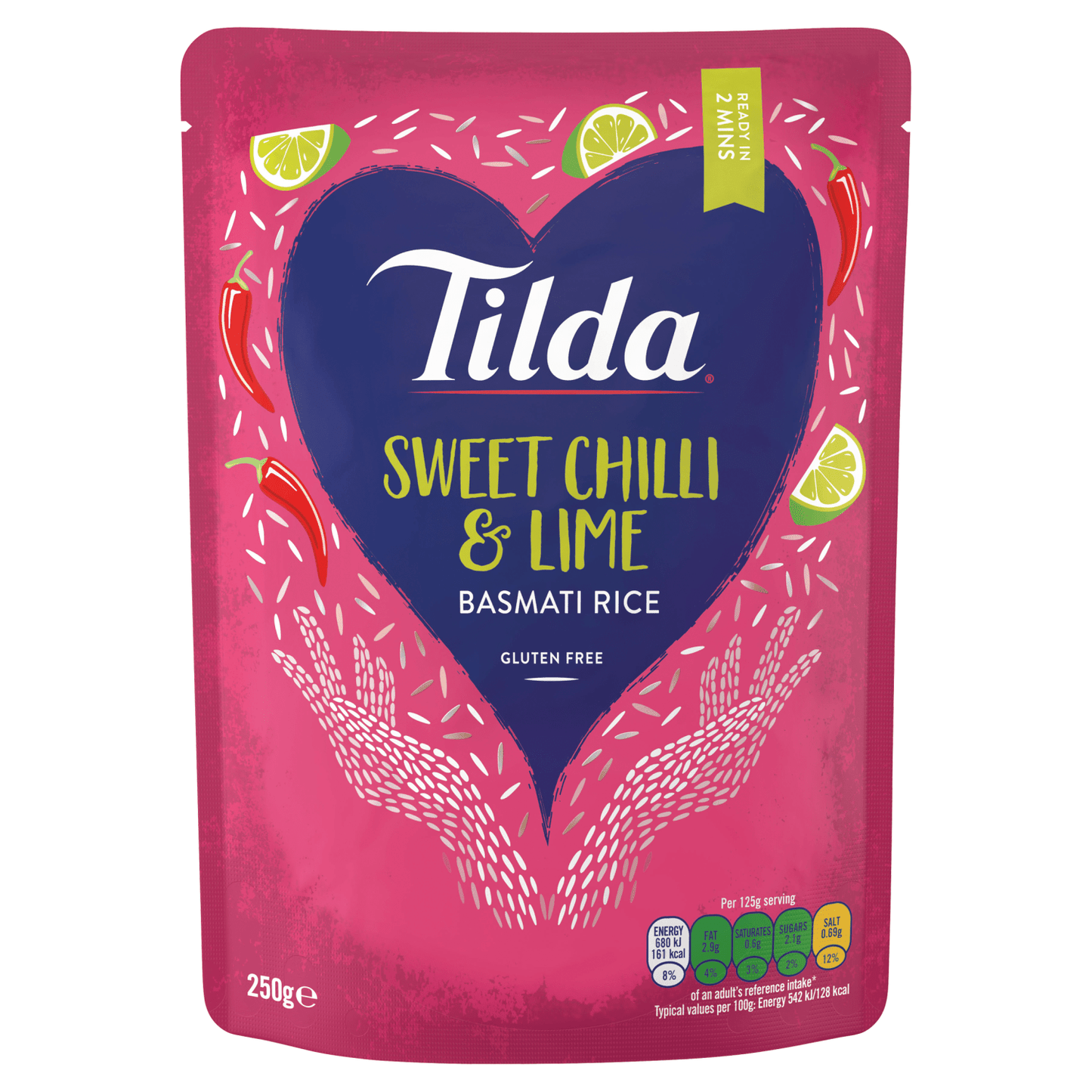 Tilda Microwave Sweet Chilli and Lime Basmati Rice 250g - UK Food & Drink - 5011157900032