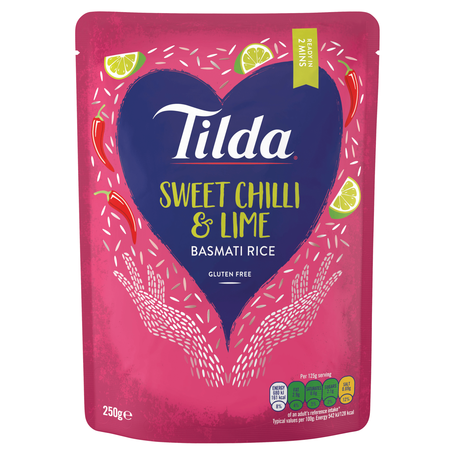 Tilda Microwave Sweet Chilli and Lime Basmati Rice 250g - UK Food & Drink - 5011157900032