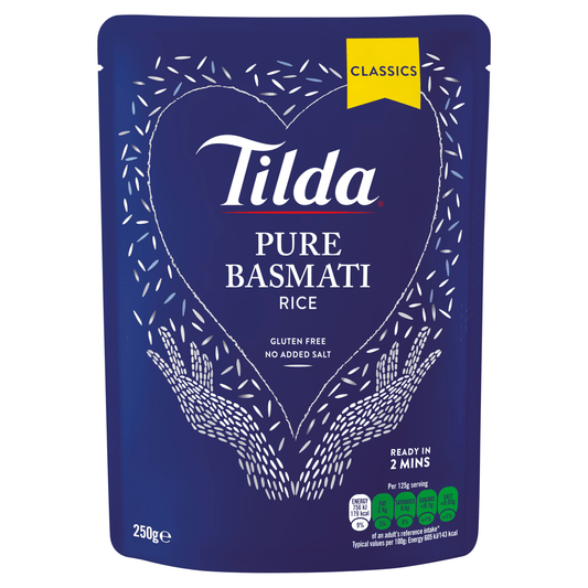 Tilda Pure Microwave Basmati Rice Classics 250g - UK Food & Drink - 5011157888101
