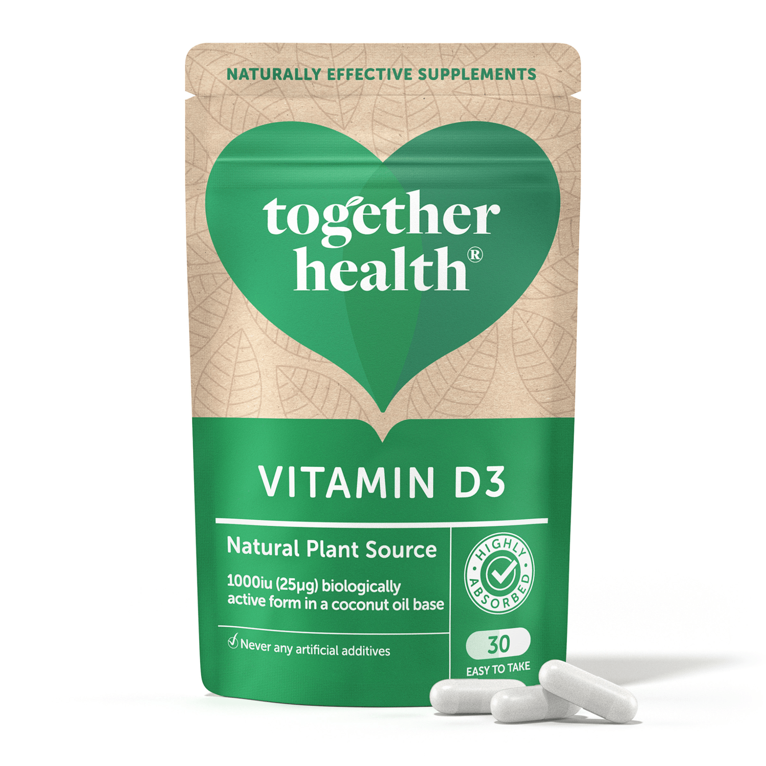 Together Health 30 Vitamin D3 Natural Plant Source - UK Food & Drink - 5060170530474