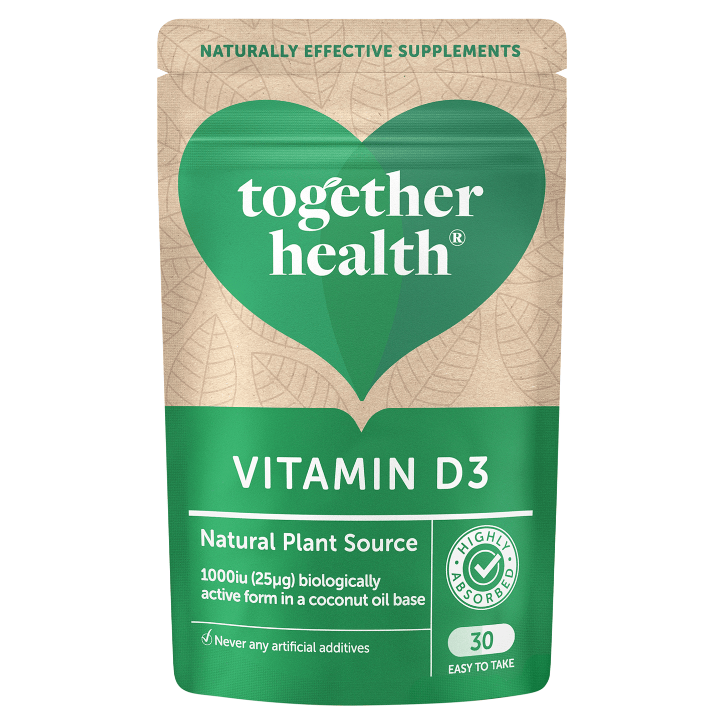 Together Health 30 Vitamin D3 Natural Plant Source - UK Food & Drink - 5060170530474