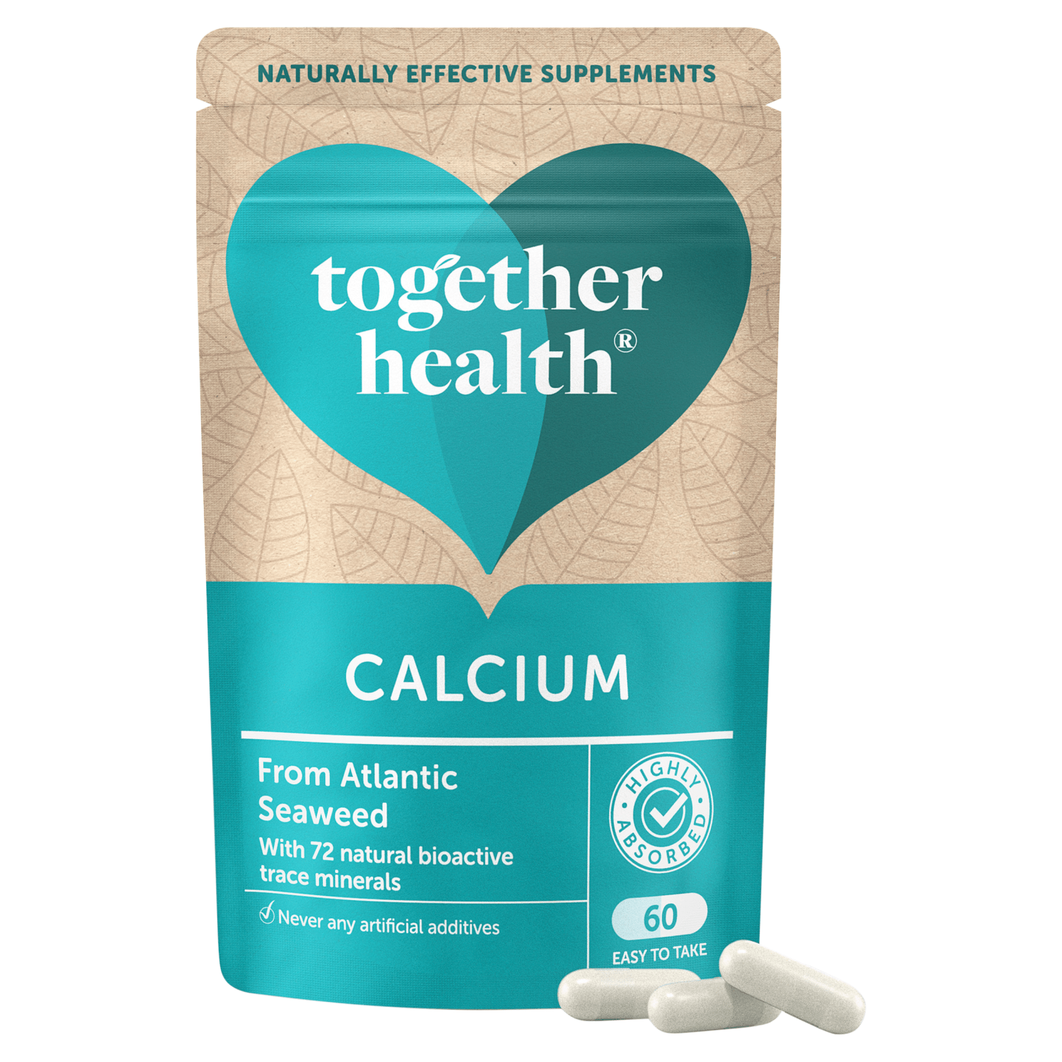 Together Health Supplement Calcium 60 Capsules - UK Food & Drink - 5060170530351