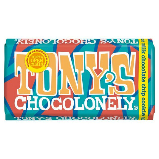 Tony's Chocolate Chip Cookie Chocolate Bar 180g - UK Food & Drink - 8720701140035