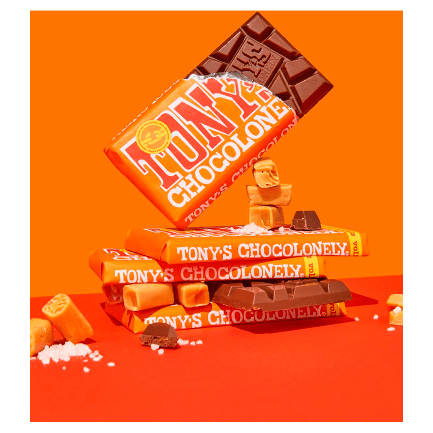 Tony's Chocolonely Caramel Sea Salt Milk Chocolate 180g - UK Food & Drink - 8717677339938