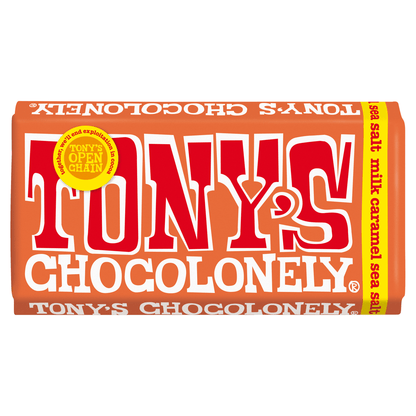 Tony's Chocolonely Caramel Sea Salt Milk Chocolate 180g - UK Food & Drink - 8717677339938