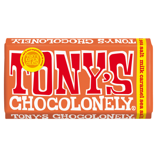 Tony's Chocolonely Caramel Sea Salt Milk Chocolate 180g - UK Food & Drink - 8717677339938